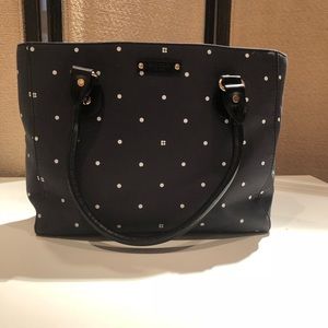 Kate Spade Black/white polka dot tote